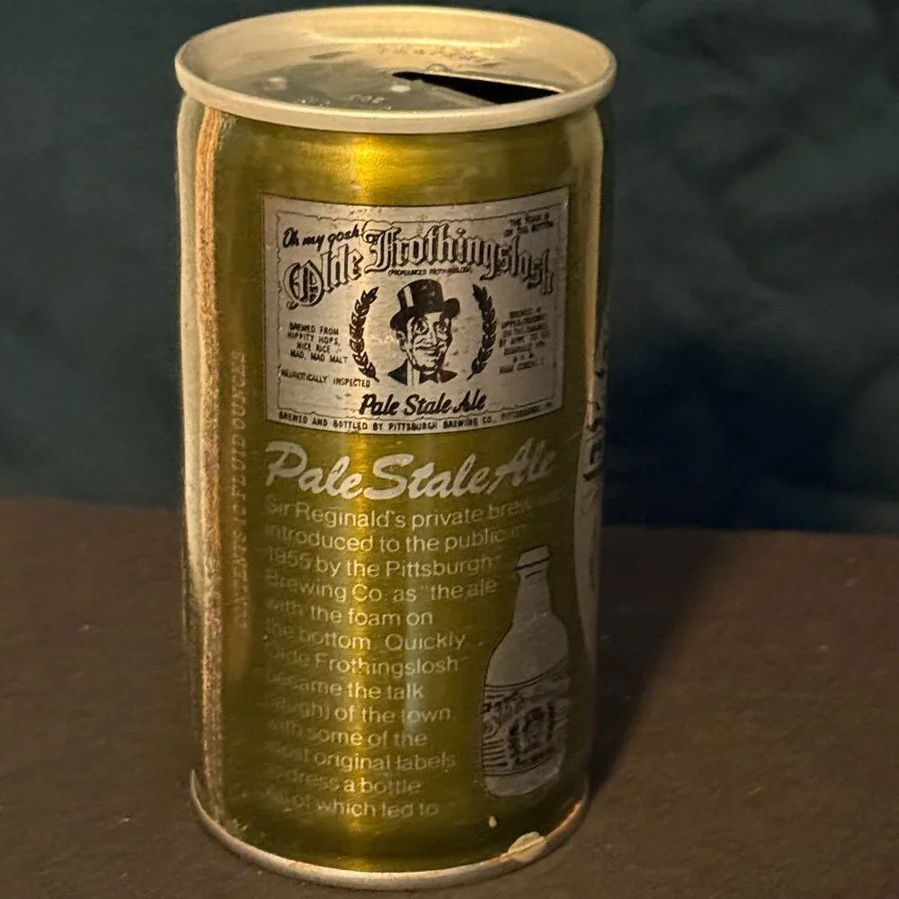 Olde Frothingslosh vintage beer can (green)